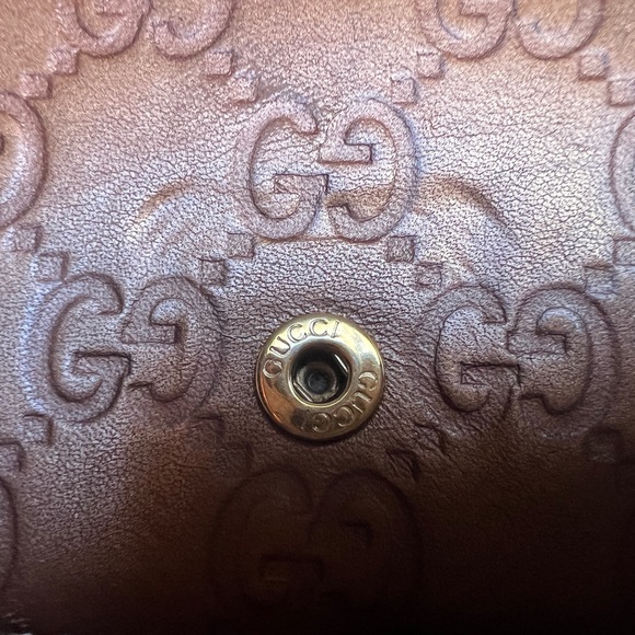 GUCCI Wallet long wallet Brown GG Leather Lovely heart 245723.0959 Authentic - Picture 4 of 16